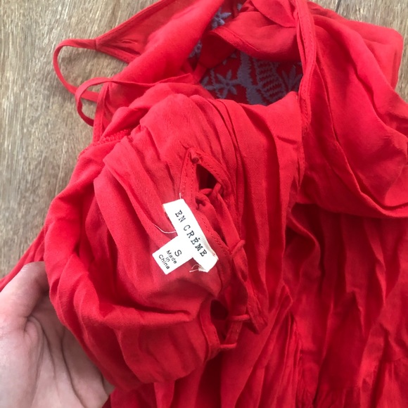 Red Boho Flowy Tank - Picture 4 of 4